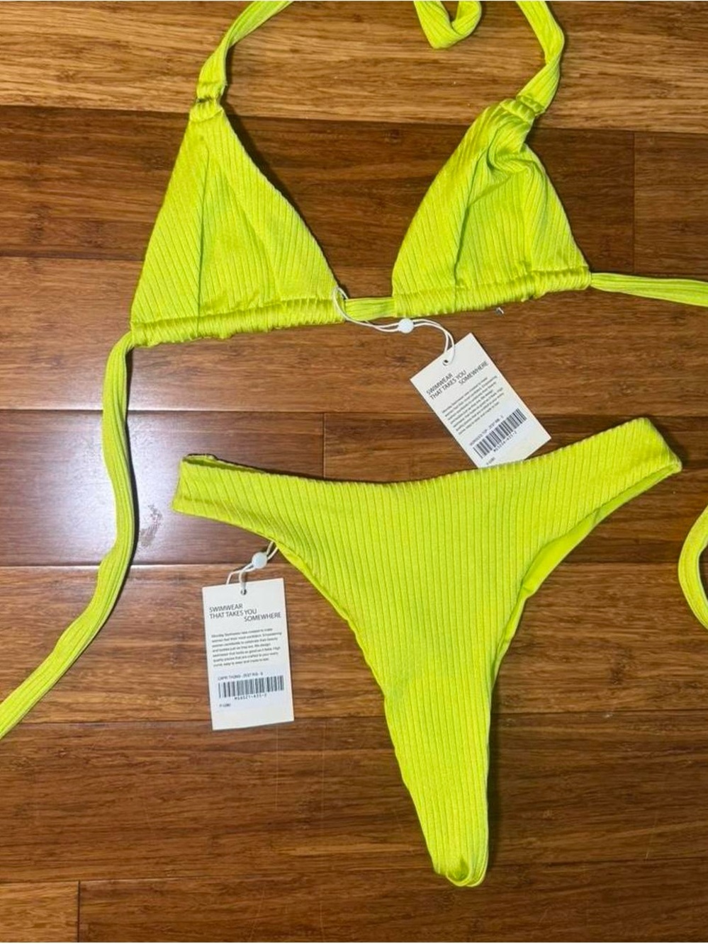 Monday Swimwear set size small NWT color Zest